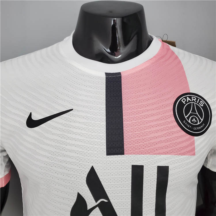 Paris Saint Germain 21-22 Away White&Pink PSG Messi #30 Soccer Jersey Football Shirt (Player Version) - Click Image to Close